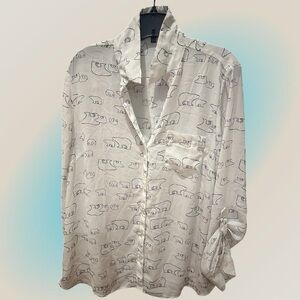 The Limited White Bear Print Casual Shirt